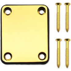 일렉트릭 베이스 기타 넥 플레이트 조인트 연결 강화 부품골드, Gold