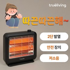 트루리빙 네모 미니 석영관 히터, TL-HT203B, 블랙