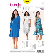 Burda B6821 드레스 패턴_162553