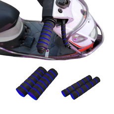 스펀지타입 브레이크그립 핸들그립 세트상품 4개=1조 자전거 오토바이 그립용, 1세트, 파랑