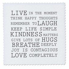 6x6 inch Quilt Square - Inspirational Words Black and White Text PS Inspirations, 미정