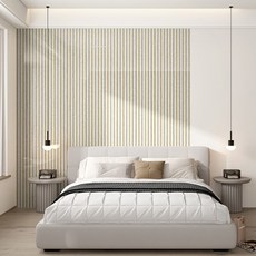 살림장인 판판해서 더 고급스러운 붙이는 템바보드 우드 단열 시트지 벽지 10개입, 화이트