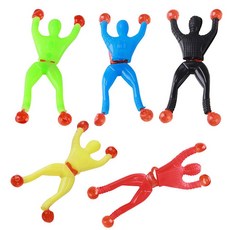 Zhijing 5pcs 벽 등산 거미 - 남자 플립 버킷 스티커 스파이더 어린이 장난감 안티 스트레스(Colorful), 화려한, 1개