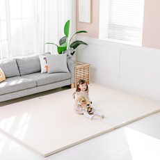 엘라즈 베이비 제로갭 항균인증 유아 폴더매트, 아이보리 + 라이트그레이