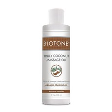 BIOTONE 유기농 코코넛 오일이 함유된 진정한 코코넛 마사지 오일 긴장을 없애고 깊은 휴식을 촉진합니다. 가볍고 다용도로 사용할 수 있으며 오래 지속되고 세척이 쉽습니다.