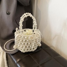 여아 여름 귀여운 공주 스타일 펄 핸드백 크로스백