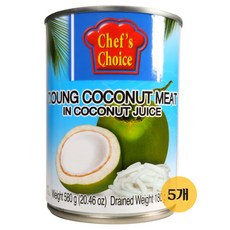 태국산 / 통조림 영코코넛 과육 및 쥬스 YOUNG COCONUT MEAT IN COCONUT JUICE, 580g
