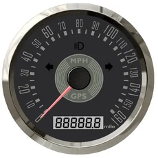 클래식 GPS 속도계 조정 가능한 주행 빨간색 및 노란색 백라이트 자동차 오토바이 범용 85mm, 01 빠른, 12 160MPH BS