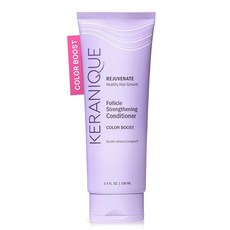 Keranique 컬러 부스트 두피 리바이탈라이징 케라틴 컨디셔너 염색 모발용 - 색상 보호 확장 황산염 프리 염료 파라벤 자외선 차단 건조하고 얇아짐 가는 90.5ml3.4온