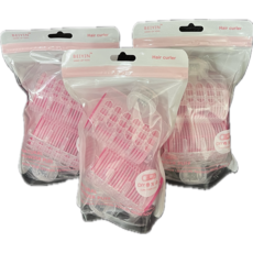 台灣發貨 自黏造型髮捲 瀏海捲髮 髮夾 韓系空氣瀏海 捲髮器 魔鬼氈, 粉色, 3個, 絕美大髮捲