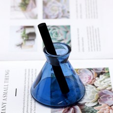 VITO zakka 200ml 錐形玻璃香薰瓶 擴香瓶 香氛瓶 簡約時尚, 藍色空瓶, 1個