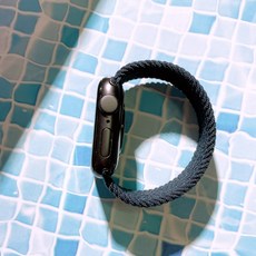 우먼스9999 애플워치 호환가능 7 SE 6 3 2 브레이드 솔로루프 스트랩 38 40 41 42 44 45 mm 호환가능, 차콜, 38/40/41mm (S)