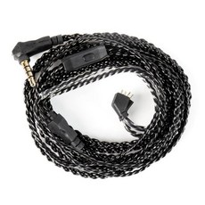 CCZ DC03 2미터 긴 이어폰 케이블 마이크 포함 인이어 모니터 교체 4N OFC 꼬임선 헤드폰 연장선 TFZ 핀 KBEAR KS1용 멜로디 DC02DC01 프로 3.5mm, 2M 길이, TFZ 3.5MM, with Mic, Dark, 1개