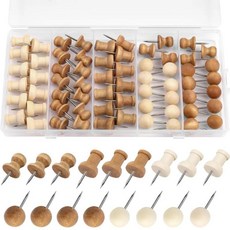 푸시 핀 압정 코르크 보드용 장식용 벽걸이용 나무 게시판용, 1개, 1. 64pcs