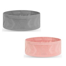 슈페르바 초경량 에어매쉬 심리스 고탄력 힙색 러닝벨트, 그레이+핑크, 1개