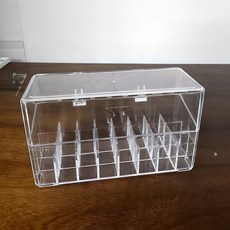 물감 보관함 아크릴 상자 미술 투명 수채화 용품 정리함 뚜껑 없는 수납함, 기본 색상