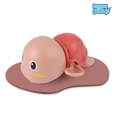 해피플레이 헤엄치는 파닥파닥 거북이 아기 목욕놀이완구, 레드, 1개
