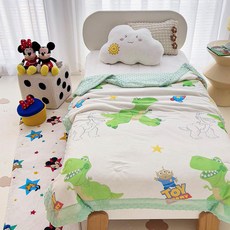 아동용 아이스 쿨링 여름 이불 귀여운 캐릭터 얇은 시원한 여름용 어린이 침대이불, 리틀 다이노소어