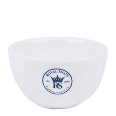 ROYAL SHAVE 세라믹 질감 면도 볼 - 면도 비누 및 면도 크림 접시 풍부한 거품을 위한 질감 (화이트), White, 1개