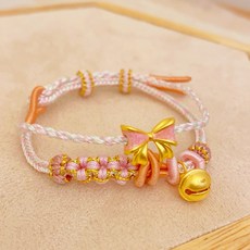 儒家寶寶 彌月金飾 黃金手鏈 純金9999 蝴蝶結鈴鐺 公主系手繩 彌月/週歲禮 在逃公主