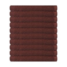 쉬라즈리빙 업소용 미용타월 90g 30수, 갈색, 10개