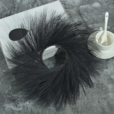 嗨購 潘帕斯草花環 仿真蘆葦裝飾, 黑色, 1個