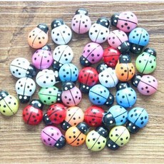 L-one 彩色小瓢蟲 可愛瓢蟲玩具10隻入 (大號 中號 小號) 小蜜蜂 甲蟲 紅瓢蟲 療傷小物 攝影道具, 1個, 中號-8隻