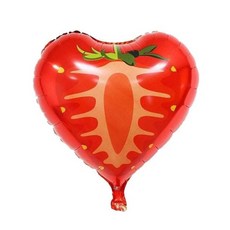 원형 과일 은박 딸기 호일 풍선 딸기 18in, 없음