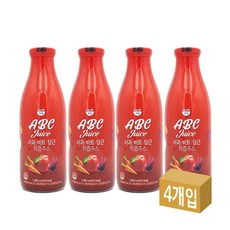 자임 ABC 착즙주스 1L x 4병묶음, 4개