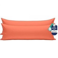 Royale Linens 베개 커버 2팩 유로 사이즈 66x66cm(26x26인치) - 브러시드 1800 극세사 침대 샴 주름 및 변색 방지 매우 부드럽고 아늑함 봉투 클로저, 코랄