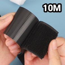 정수몰 초강력 벨크로 광폭 찍찍이 봉제용 재봉용 5cm X 10m, 1개, 블랙