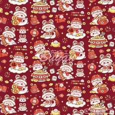 【布研工坊】現貨 萌蛇迎新年 薄棉/純棉/手作/手工/布料/DIY/棉布/蛇年/過年/新年/紅包袋/存摺收納, 1個, 粉蛇(小圖版)