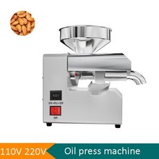 쿠쿠스토어 110V/220V 오일 프레스 정격 전력 800W 추출 스틸 땅콩 아마씨 호두 참깨 유채 기계, 01 110
