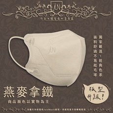 郡昱Junyu 3D成人立體醫療口罩(M) 台灣製 無痛舒適耳帶 親膚透氣, 1個, 燕麥拿鐵