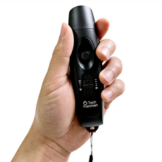 테크만만 전자 호루라기 충전식 호각 LED 조명, 1개, 블랙