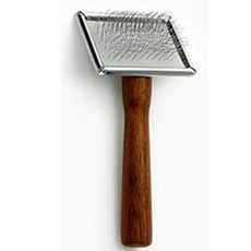 마단 슬리커브러쉬 Small M3-S 엉킨털제거빗 제거빗 슬리커브러쉬 소형견 고양이용, 나무손잡이, 1개