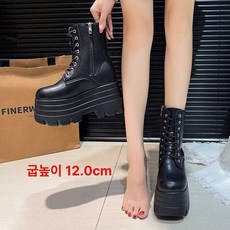 12cm 15cm 18cm 키높이 신발 코스프레화 부츠 정사이즈 샌들 코스프레용 검은색