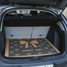 納米硅藻泥軟地墊 汽車腳墊 後備箱墊 汽車後備箱車載墊 防塵墊, 蝴蝶結【後備箱墊】