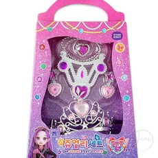 JINI 큐티팝걸스 티아라 왕관 쥬얼리 세트 핑크 왕관머리띠