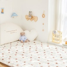 베베누보 극세사 매트 겨울 따뜻한 침대패드 웜매트, 몽실꼼