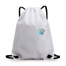 新款足球鞋袋收納袋 釘鞋專用雙肩揹包 學生籃球包定製, 空白白色,小號【裝釘鞋】, 1個