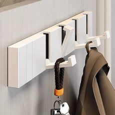 【正品貨 附電子發票】 免打孔 隱形 掛鉤壁 掛折疊掛衣鉤浴室墻上進門后掛衣架衣帽玄關臥室, 【槍灰色】打孔/免打孔雙用安裝,【加厚款6鉤】-隱形可折疊, 1個