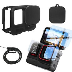 (특가) make speed 인스타360에이스프로 실리콘케이스+강화액정보호필름3종, 1개