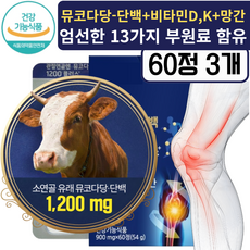 소유래 콘드로이친 1200 식약청 인증 관절영양제 1위, 3개, 60정