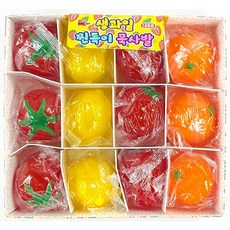 생과일 찐득이 묵사발 젤리 말랑이 주물럭 스퀴시 장난감, 1개