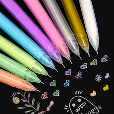 드림팩토리 형광 컬러 하이라이트 젤펜, 1개, 9색