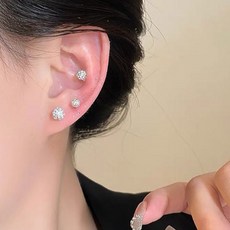 반짝반짝 예쁜 스톤 원형 볼 피어싱 4mmmoo61mMi