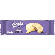 밀카 초코 웨이퍼 화이트 초콜릿 코티드 웨이퍼 비스킷 Milka Choco Wafer White Chocolate Coated Wafer Biscuits 180g, 1개