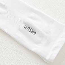 Let's Silim運動袖套，防曬透氣，多色可選，戶外運動必備, 白色, 1個