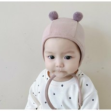 [오늘출발] 미소 폼폼방울모자 신생아보넷 출산선물